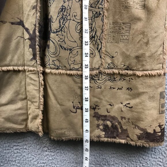 Sao Paulo Womens Faux Suede Shearling Lined Mid-Length Coat 10 - Picture 11 of 14